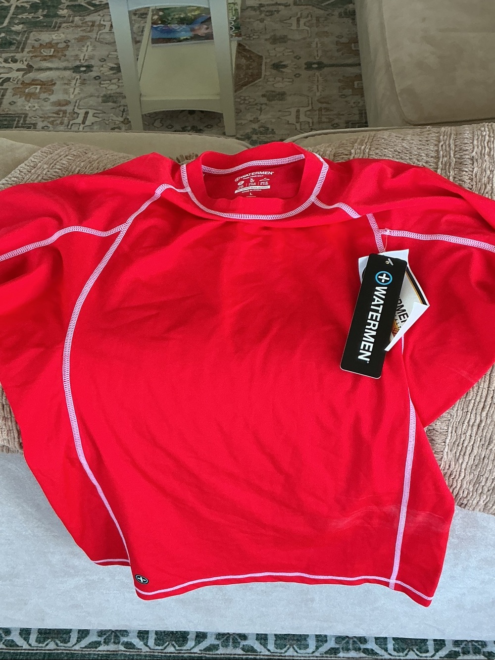 Boys ' Red Long-Sleeve Swim Rash Guard lifeguard by waterman